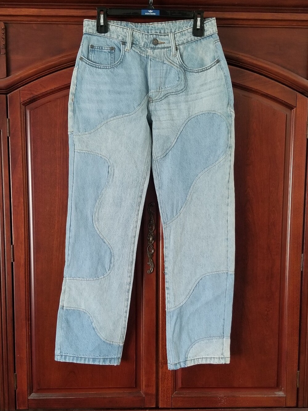 Kody Phillips Curve Patchwork Jeans Blue Size 28